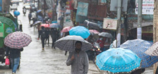 कोशी, मधेस बागमती, गण्डकी र लुम्बिनी प्रदेशमा वर्षा हुने