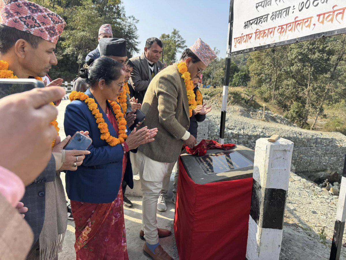 लिदिखोलाको मोटरेबल पुल सञ्चालनमा