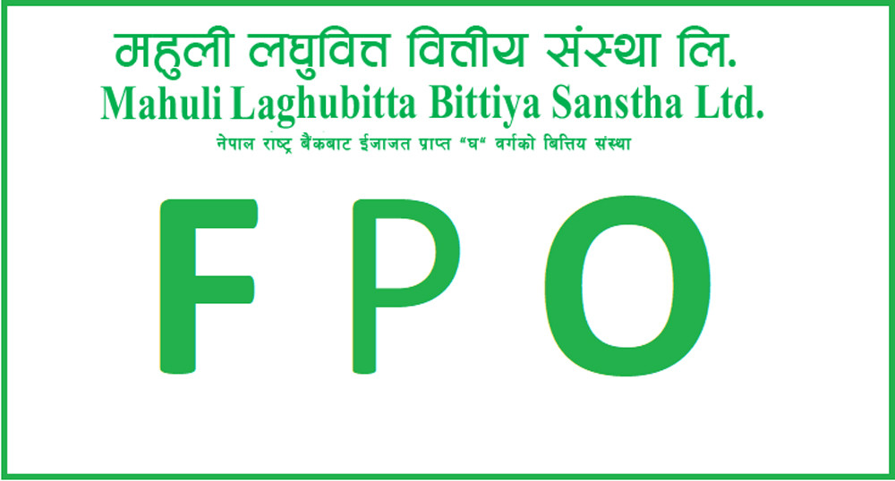 महुली लघुवित्तले ४ करोड ७५ लाख ४४ हजार ९१५ रुपैयाँ बराबरको एफपीओ जारी गर्यो