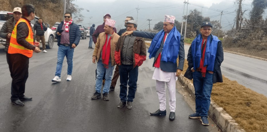नागढुंगा नौबिसे मुग्लिन सडक निर्माण कार्यको गतिविधि परिणाममा देखाउन मन्त्री दाहालको निर्देशन