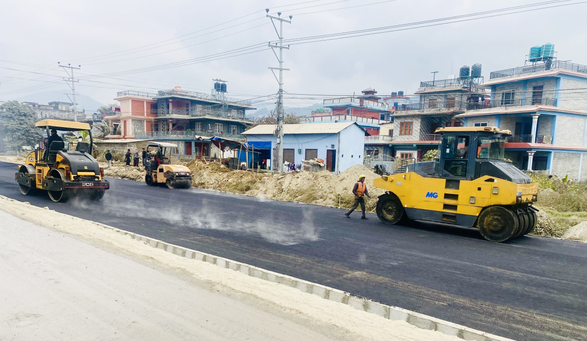 पोखरा–मुग्लिन आयोजना ः पोखरा–जामुने खण्डमा  २८ किमि कालोपत्र