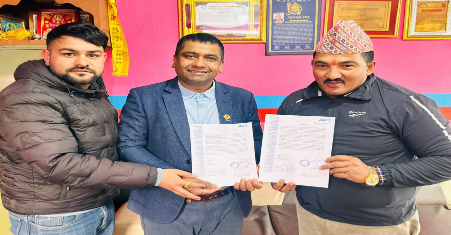जनसवाल रास्ट्रीय दैनिक  र काठमाडौ  जेसीजबिचको सहकार्यमा युवा लक्षित उद्दमशिलता विकास कार्यक्रमहरु गरिने ,अध्यक्ष बगाले र घिमिरेबिच सम्झौतामा