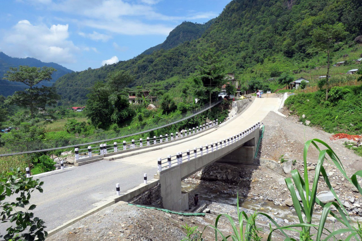 Concrete bridge over Kawakhola in Bhojpur