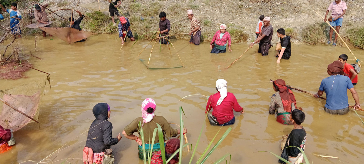 शिवरात्रिमा सामूहिक माछा मार्ने प्रचलन